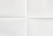White sheet of paper in four