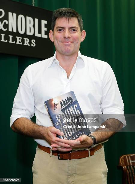 Author and Director Chris Weitz Signs Copies Of His Book "The Young World", at Barnes & Noble Tribeca on August 5, 2014 in New York City.