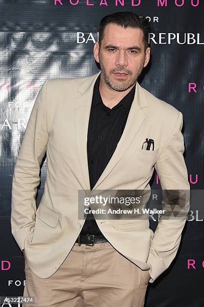 Designer Roland Mouret attends the Roland Mouret for Banana Republic Collection Launch on August 5, 2014 at White Street Restaurant in New York City.