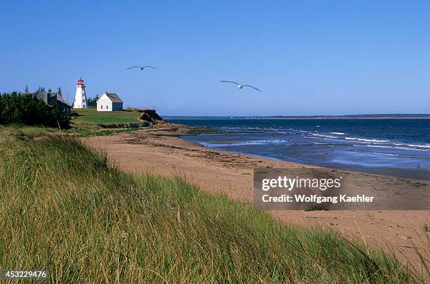 Canada, Prince Edward Island, Panmure Island Provincial Park, Beach, Lighthouse.