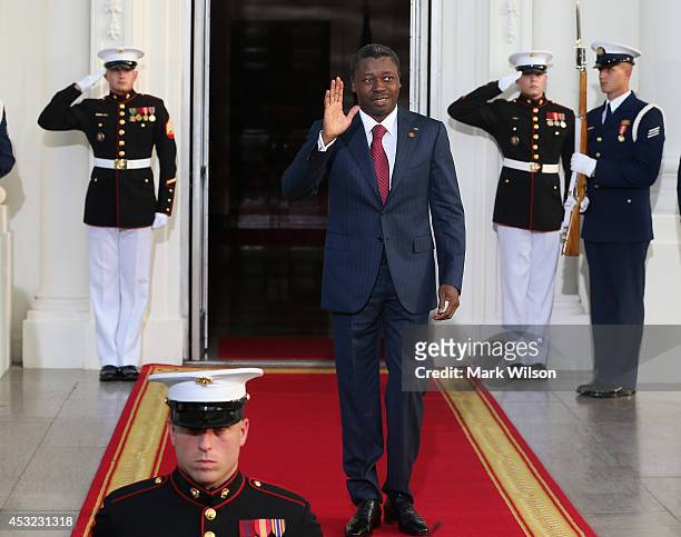 Togo President Faure Essozimna Gnassingbé arrives at the North Portico of the White House for a State Dinner on the occasion of the U.S. Africa...