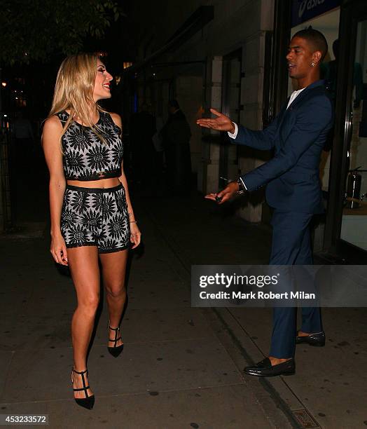 Fazer and Ashley-Emma Havelin attending the Inbetweeners 2 aftershow party at Aqua on August 5, 2014 in London, England.