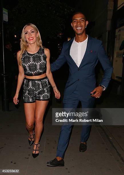 Fazer and Ashley-Emma Havelin attending the Inbetweeners 2 aftershow party at Aqua on August 5, 2014 in London, England.