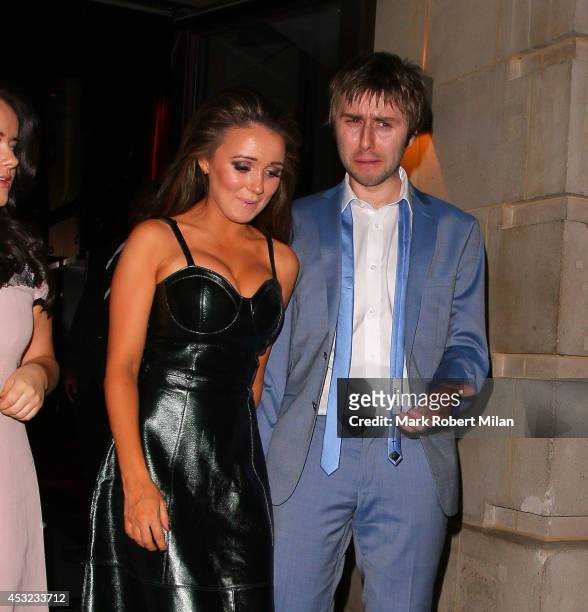 James Buckley and Clair Meek attending the Inbetweeners 2 aftershow party at Aqua on August 5, 2014 in London, England.