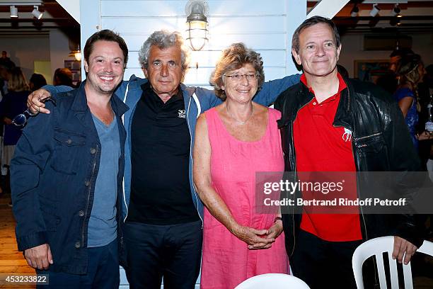 Actor Davy Sardou, artistic Director of the Festival Michel Boujenah, President of Ramatuelle Festival Jacqueline Franjou and actor Francis Huster...