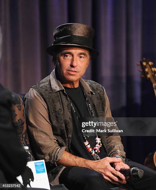 Musician Nils Lofgren onstage during An Evening With Nils Lofgren at The GRAMMY Museum on August 5, 2014 in Los Angeles, California.