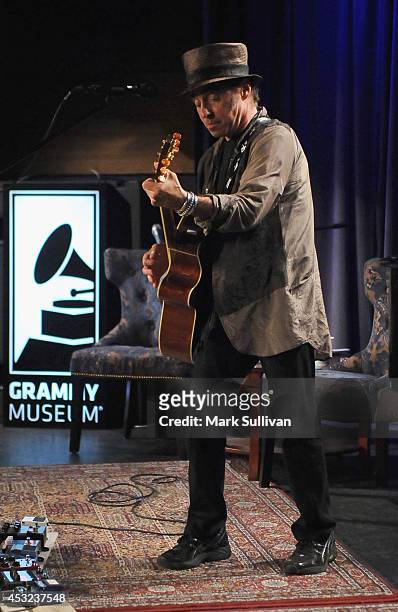 Musician Nils Lofgren performs during An Evening With Nils Lofgren at The GRAMMY Museum on August 5, 2014 in Los Angeles, California.