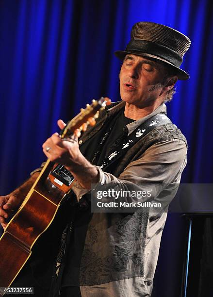 Musician Nils Lofgren performs during An Evening With Nils Lofgren at The GRAMMY Museum on August 5, 2014 in Los Angeles, California.