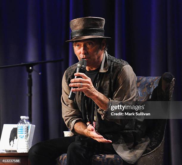 Musician Nils Lofgren onstage during An Evening With Nils Lofgren at The GRAMMY Museum on August 5, 2014 in Los Angeles, California.