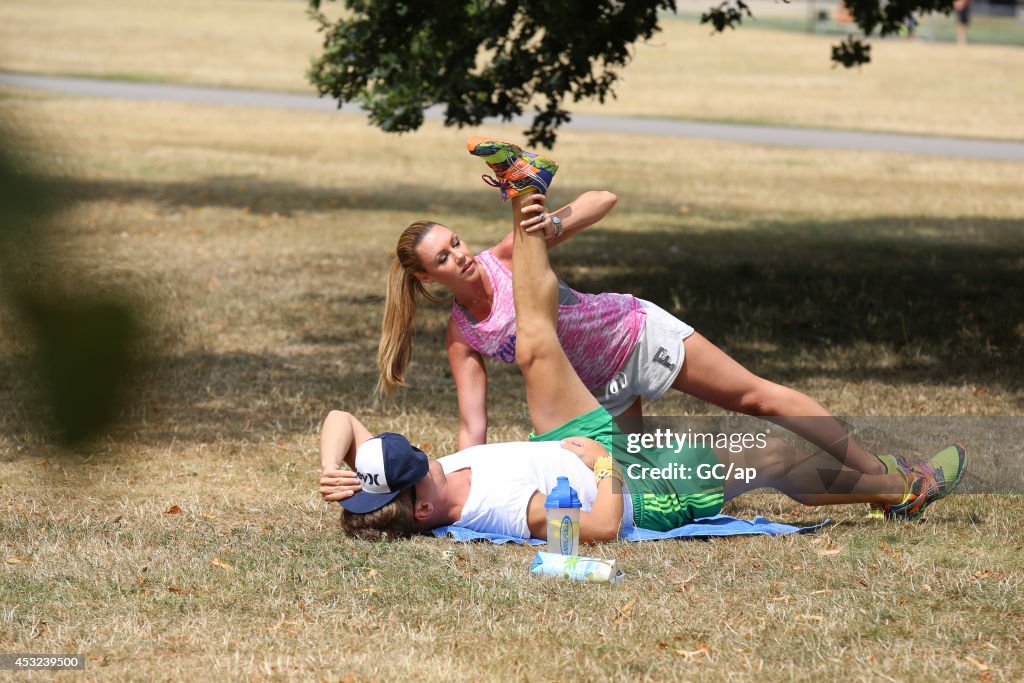 Michelle Heaton And Matt Evers Sightings - August 1, 2014