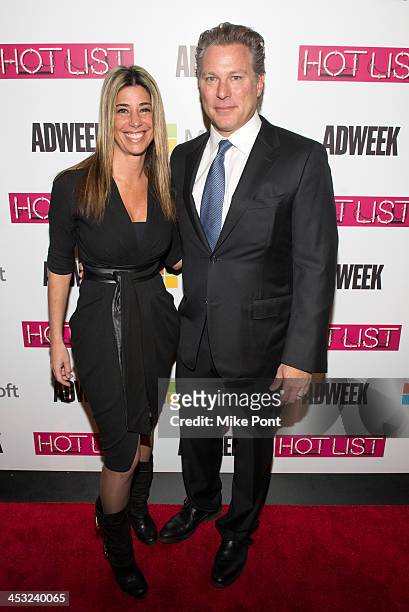 Executive Nicole Purcell and Guggenheim Media CEO Ross Levinsohn attend the 2013 Adweek Hot List Gala at Capitale on December 2, 2013 in New York...