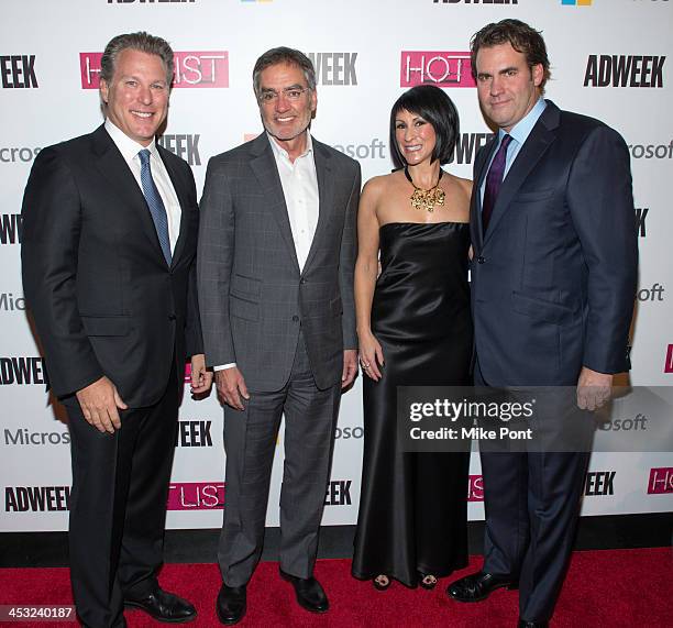 Ross Levinsohn, Bob Pittman, Suzan Gursoy and James Cooper attend the 2013 Adweek Hot List Gala at Capitale on December 2, 2013 in New York City.