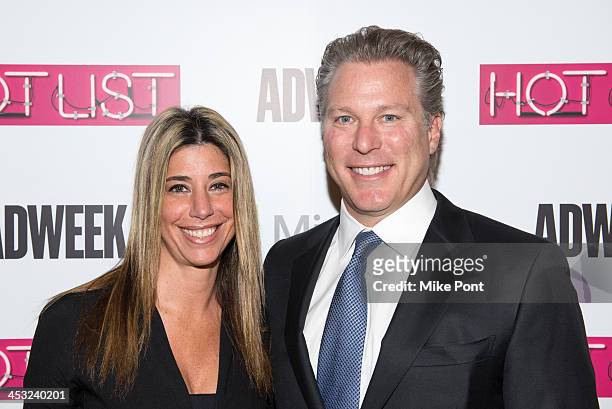 Executive Nicole Purcell and Guggenheim Media CEO Ross Levinsohn attend the 2013 Adweek Hot List Gala at Capitale on December 2, 2013 in New York...