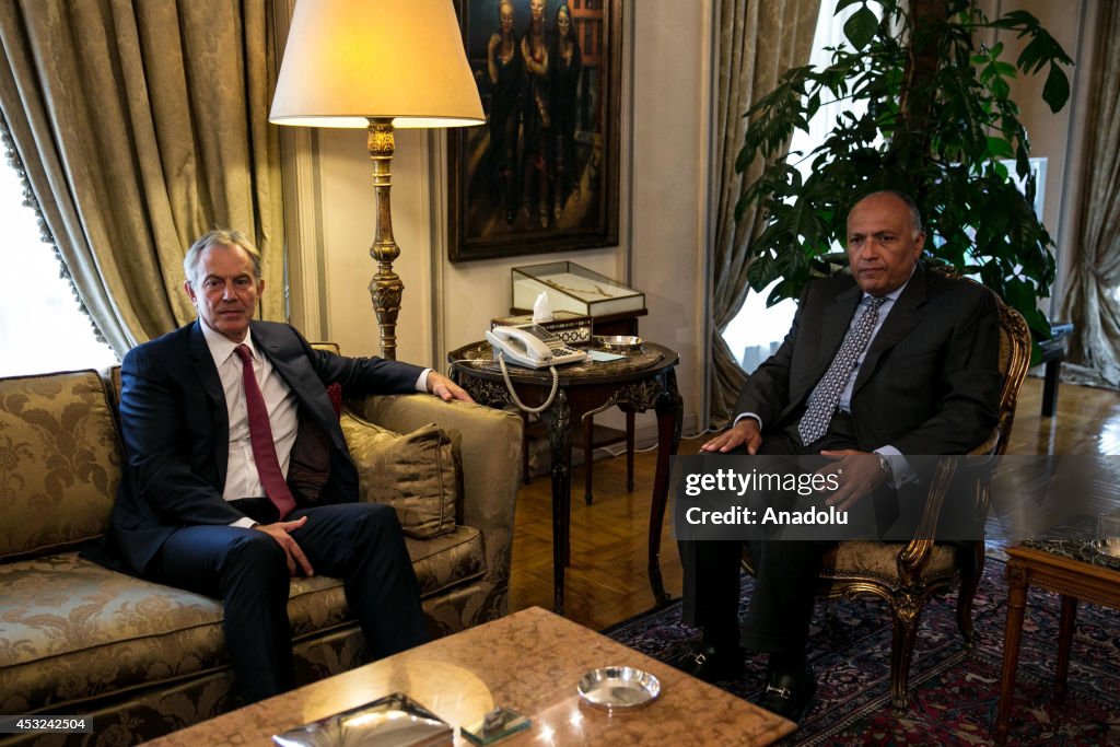 Tony Blair - Sameh Shoukry meeting