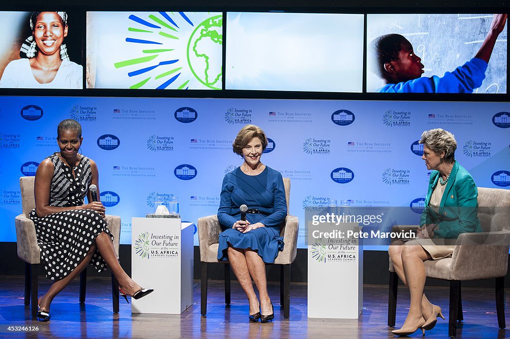 Michelle Obama And Laura Bush Host Spousal Symposium During US-Africa Summit