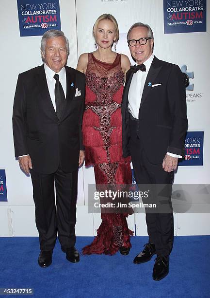 New England Patriots owner Robert Kraft, Dee Ocleppo and designer Tommy Hilfiger attend the 2013 Winter Ball For Autism the at Metropolitan Museum of...