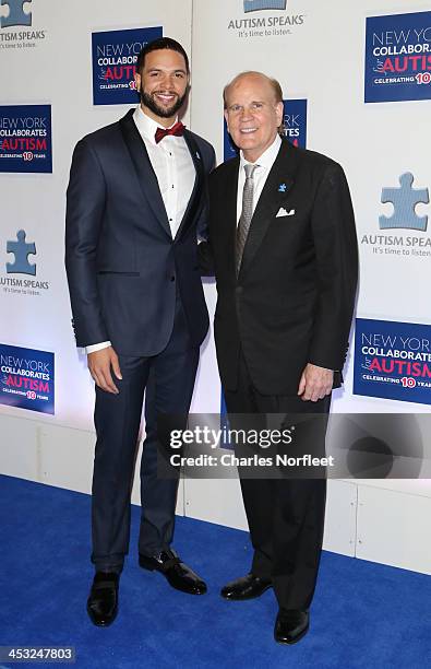 Professional basketball player Deron Williams and Bob Wright, Co-Founder of Autism Speaks, attends the 2013 Winter Ball For Autism at the...