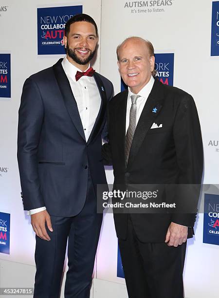 Professional basketball player Deron Williams and Bob Wright, Co-Founder of Autism Speaks, attends the 2013 Winter Ball For Autism at the...