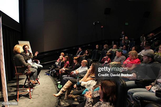 Moderator Sharon Waxman and Director Kim Mordaunt attend the TheWrap's Awards & Foreign Screening Series "The Rocket" at the Landmark Theater on...