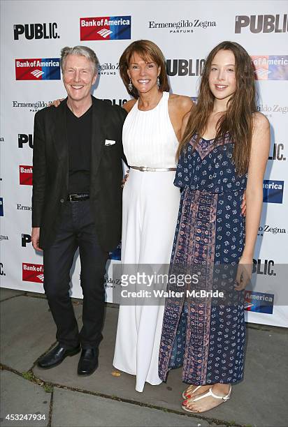 Byron Jennings, Carolyn McCormick, Ella Beatty attend the The Public Theatre's Opening Night Performance of 'King Lear' at the Delacorte Theatre on...