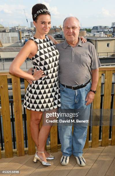 Gizzi Erskine and Harvey Goldsmith attend the summer launch party of the OnBlackheath Festival in partnership with John Lewis on the John Lewis Roof...