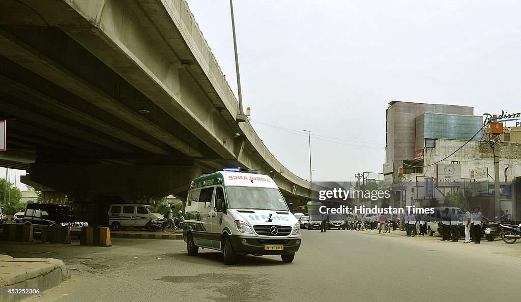 Trial Run For Signal Free Corridor To Transport Organs For Transplant From IGI Airport To Fortis Gurgaon