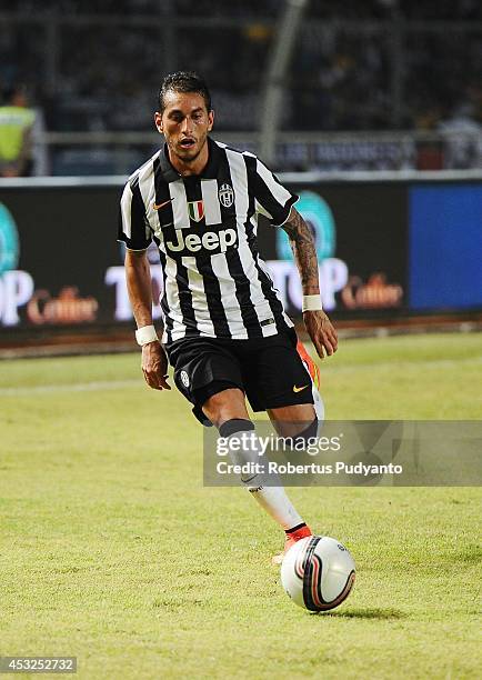 Roberto Maximilano Pereyra of Juventus FC in action during the pre-season friendly match between Indonesia Selection All Star Team and Juventus FC at...