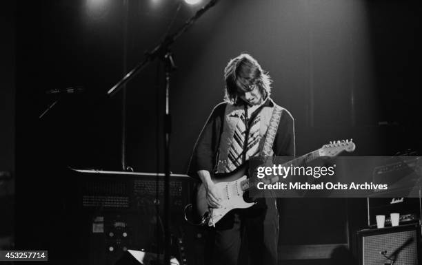 Giutarist Jimmy McCulloch of the rock group Wings performs at the Forum on June 21, 1976 in Inglewood, California.