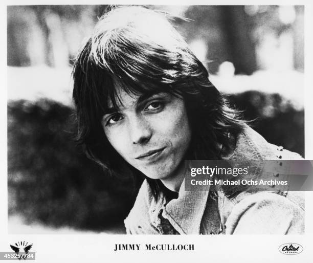 Giutarist Jimmy McCulloch of the rock group Wings poses for a Capitol Records publicity still circa 1976.
