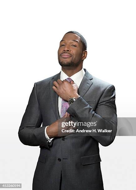 Host and former football player, Michael Strahan is photographed for Variety on April 29, 2014 in New York City.