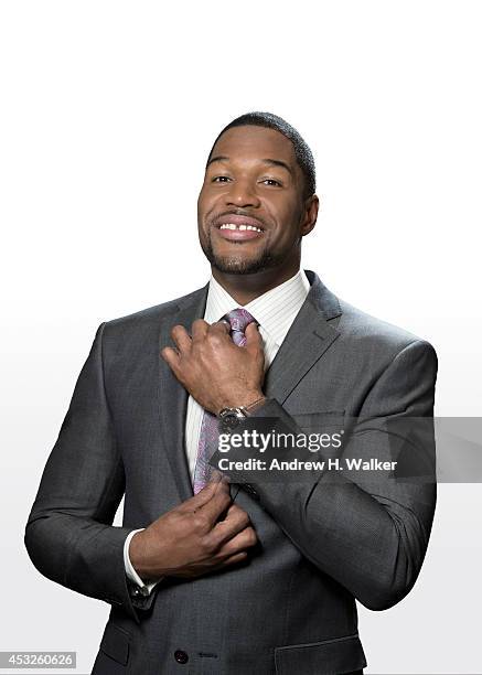 Host and former football player, Michael Strahan is photographed for Variety on April 29, 2014 in New York City.