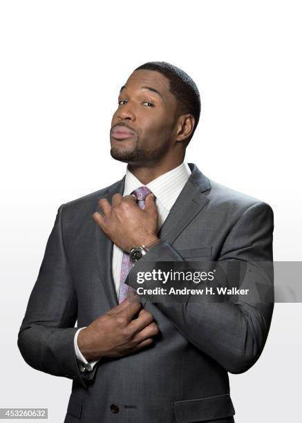 Host and former football player, Michael Strahan is photographed for Variety on April 29, 2014 in New York City.