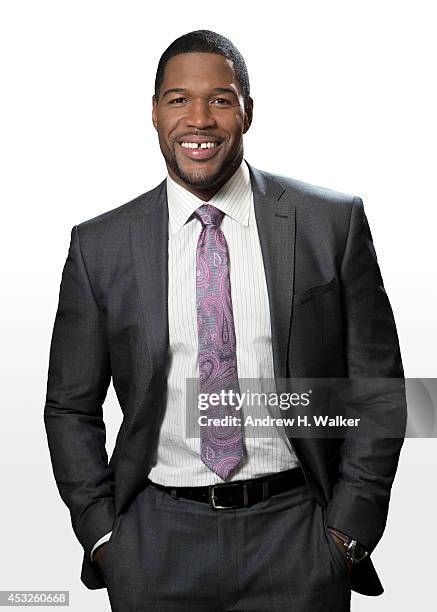 Host and former football player, Michael Strahan is photographed for Variety on April 29, 2014 in New York City.