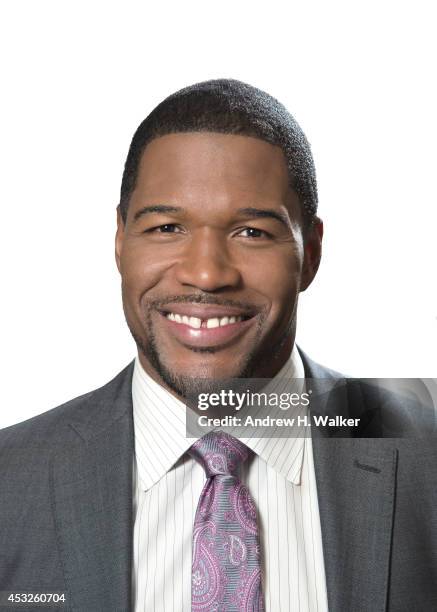 Host and former football player, Michael Strahan is photographed for Variety on April 29, 2014 in New York City.