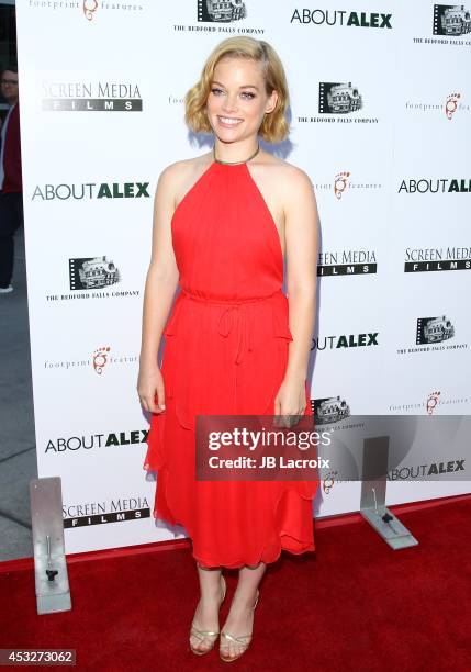 Jane Levy attends the "About Alex" Los Angeles premiere held at the Arclight Theater on August 6, 2014 in Hollywood, California.