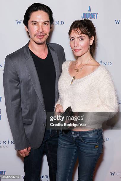 Actors Michael Teh and Jennifer Capriccio attend "A Journey To Planet Sanity" Los Angeles Premiere at Laemmle Monica 4-Plex on December 2, 2013 in...