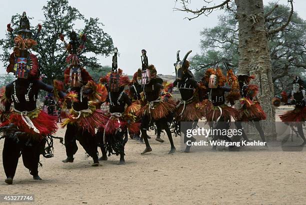 Mali, Dogon Country, Sanga Dogon Dancers.
