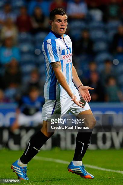 Jordan Sinnott of Huddersfield in action during the Pre Season Friendly match between Huddersfield Town and Newcastle United at the John Smith's...