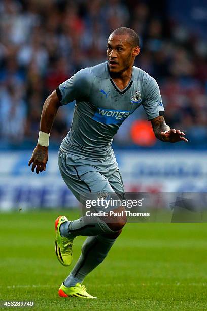 Yoan Gouffran of Newcastle in action during the Pre Season Friendly match between Huddersfield Town and Newcastle United at the John Smith's Stadium...