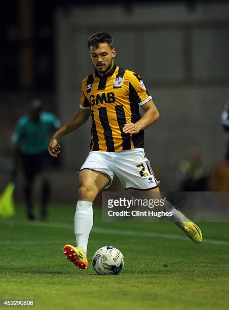 Frederic Veseli of Port Vale during the Pre Season Friendly match between Port Vale and West Bromwich Albion at Vale Park on August 5, 2014 in...