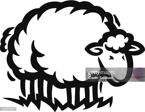 sheep - sheep grazing stock illustrations