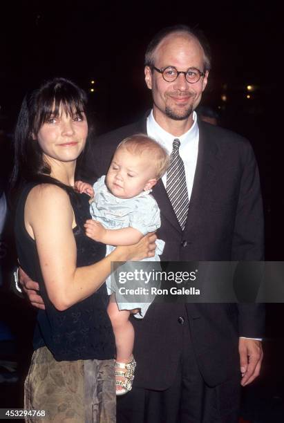 Actress Kathryn Erbe, actor Terry Kinney and daughter Maeve attend the "Fly Away Home" New York City Premiere on September 10, 1996 at Sony 19th...