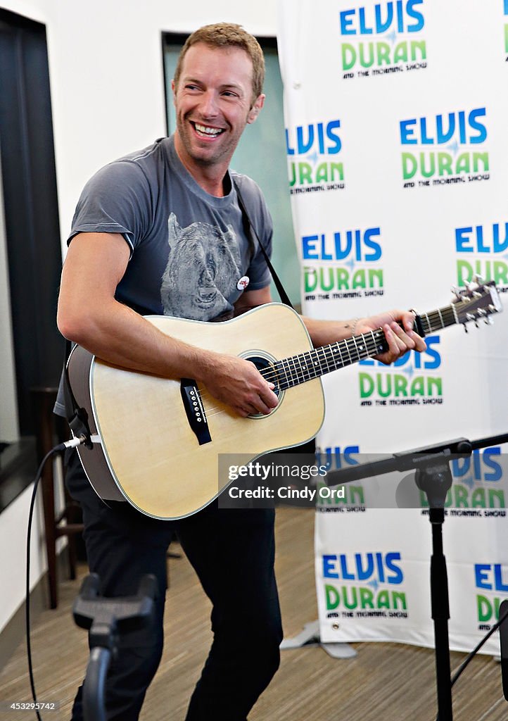 Chris Martin Visits "The Elvis Duran Z100 Morning Show"