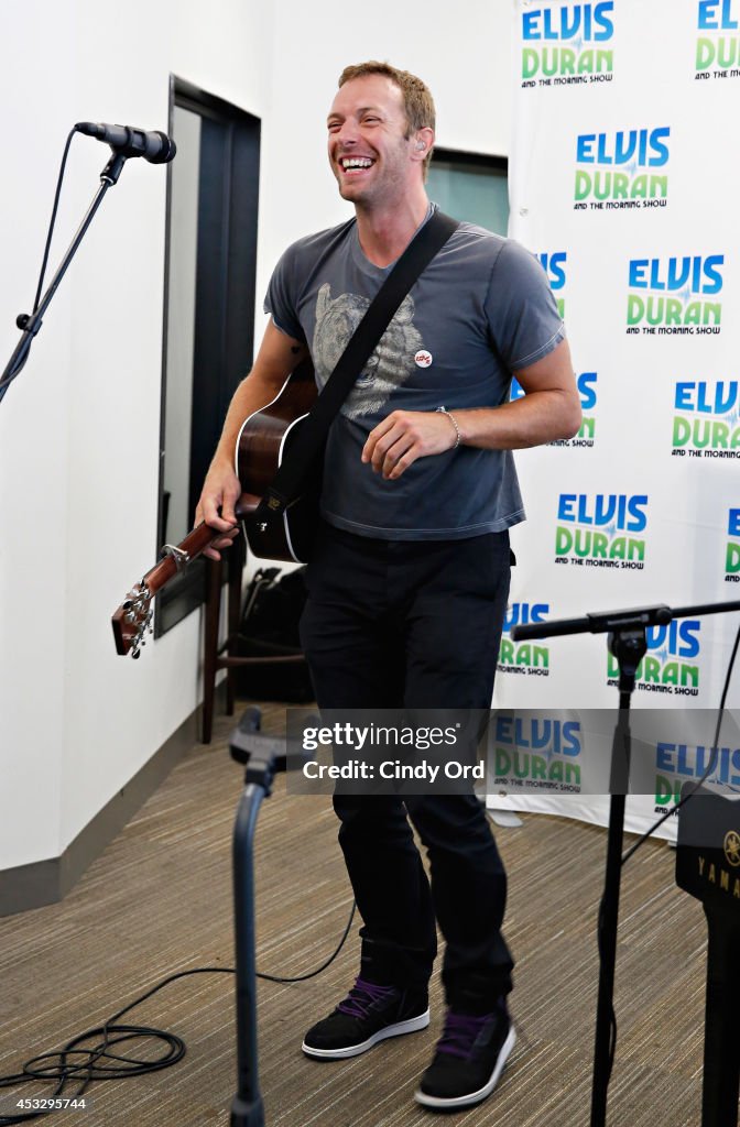 Chris Martin Visits "The Elvis Duran Z100 Morning Show"