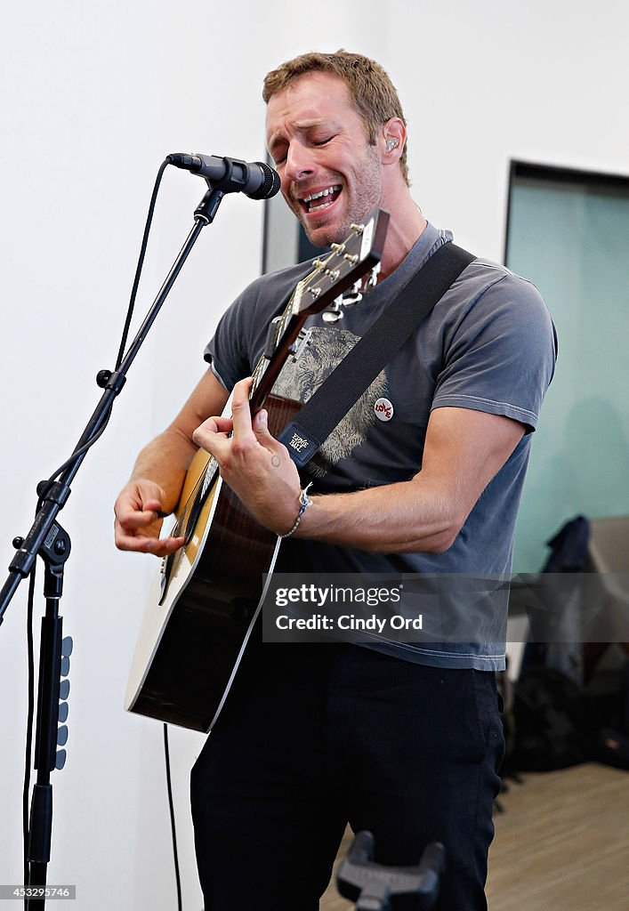 Chris Martin Visits "The Elvis Duran Z100 Morning Show"