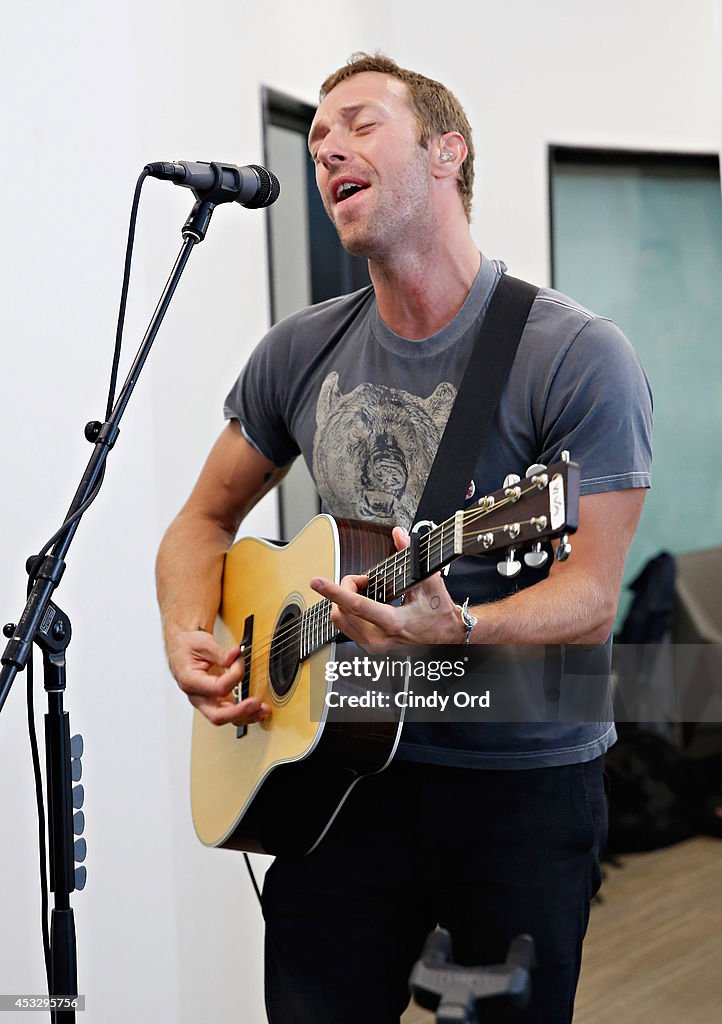 Chris Martin Visits "The Elvis Duran Z100 Morning Show"