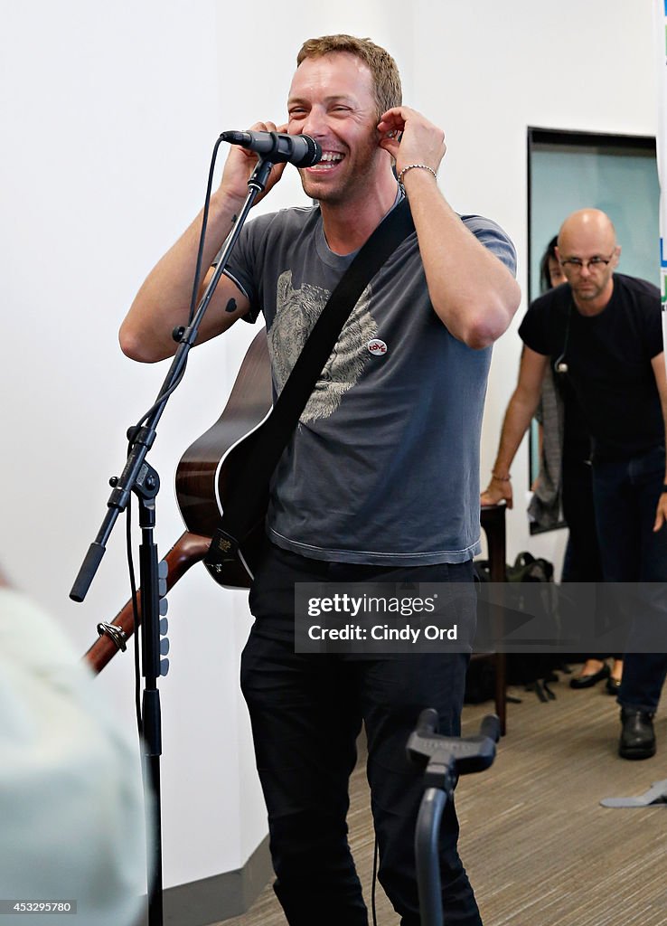 Chris Martin Visits "The Elvis Duran Z100 Morning Show"