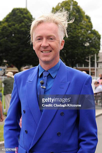 Philip Treacy , milliner attends Ladies Day at the Dublin Horse Show 2014 on August 7, 2014 in Dublin, Ireland.