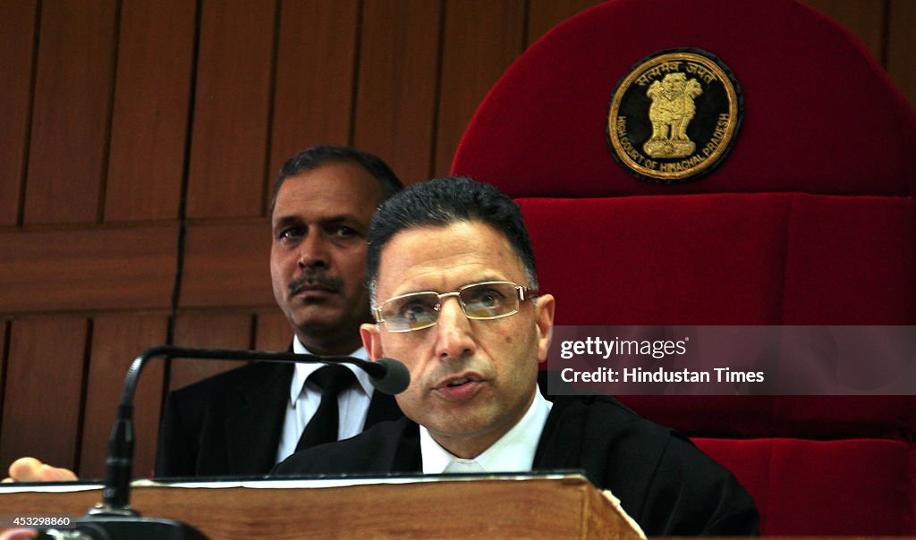 Justice Mansoor Ahmad Mir Presiding Over Full Court Reference At Himachal Pradesh High Court