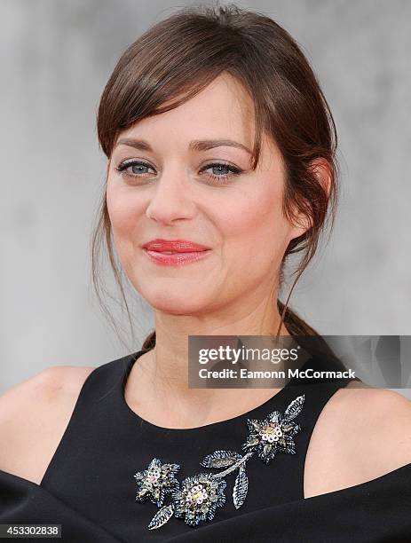 Marion Cottillard attends the UK Premiere of "Two Days, One Night" at Somerset House on August 7, 2014 in London, England.